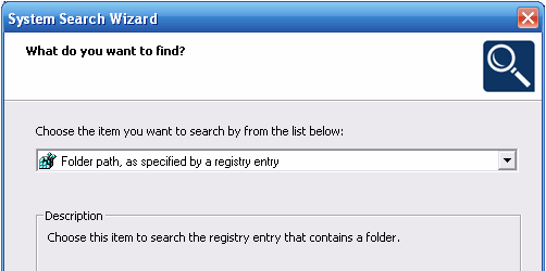 What to Find - System Search Wizard