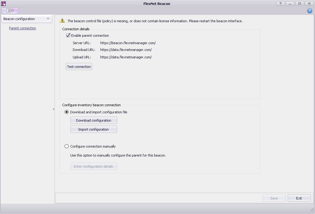 FlexNet Beacon User Interface