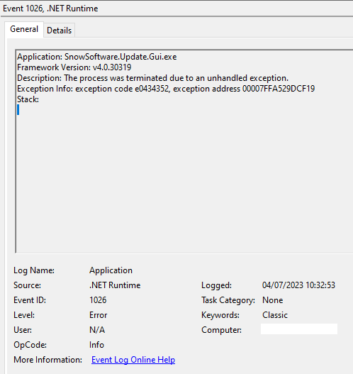 .net error 1