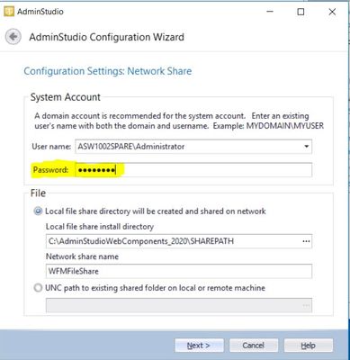 Configuration Settings Network Share.JPG