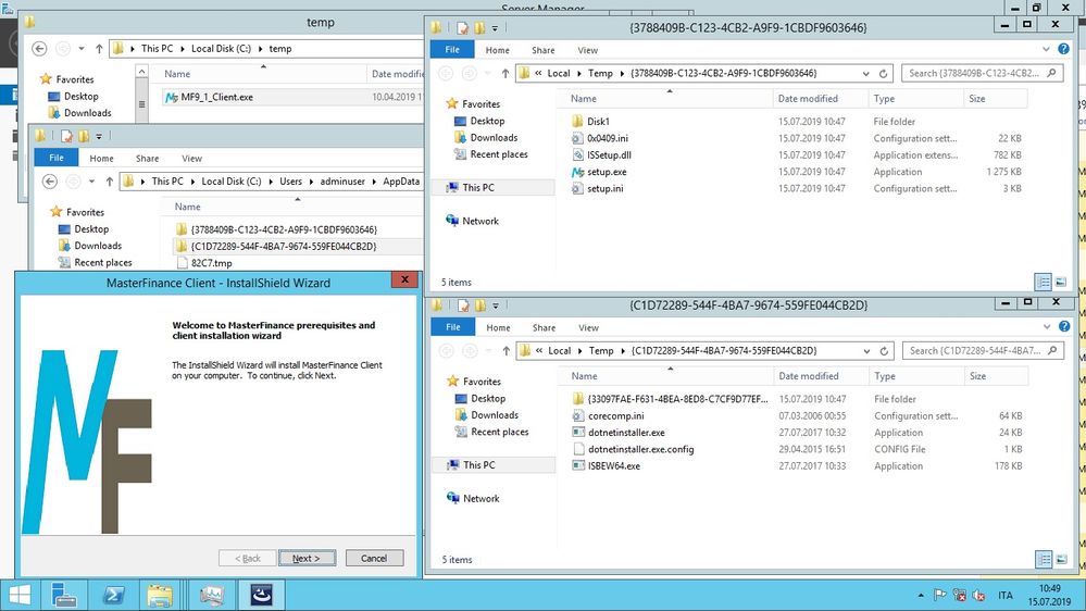 Right behavior running same setup with user part of Administrators group on a different VM created with ISO image Windows Server 2012 R2 Std Ed. - (v. 6.3.9600)