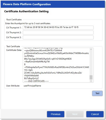 A visual of Certificate Authentication setting