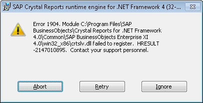 what does sap crystal reports runtime engine use for