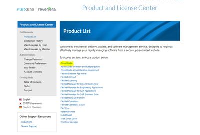 Product and License Center-Product List -AdminStudio 1.JPG